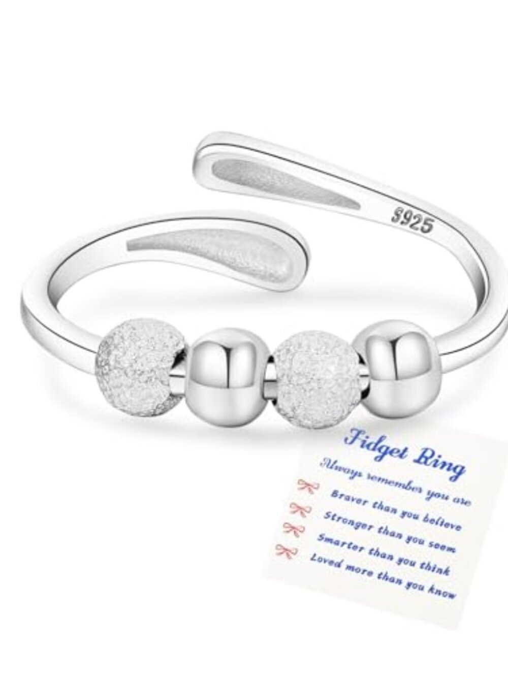 BRAND NEW Anxiety Ring for Women Sterling Silver